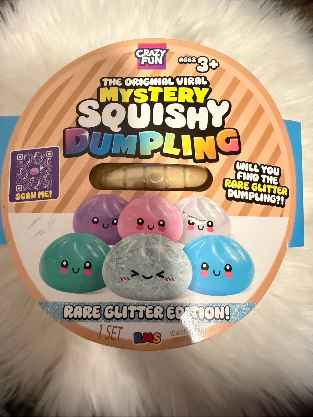 Mystery Squishy Dumpling - Peach Rare Glitter Edition (Jumbo)